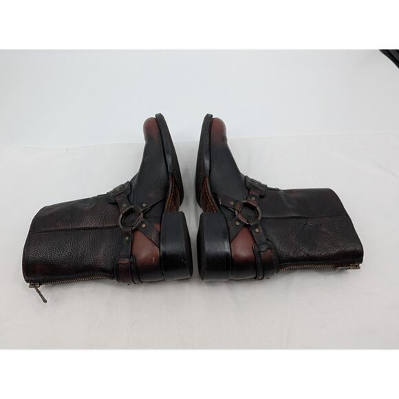 FRYE BOOTS Riley Harness Mens 11 Distressed Biker Rugged Moto Leather Equestrian main image 9